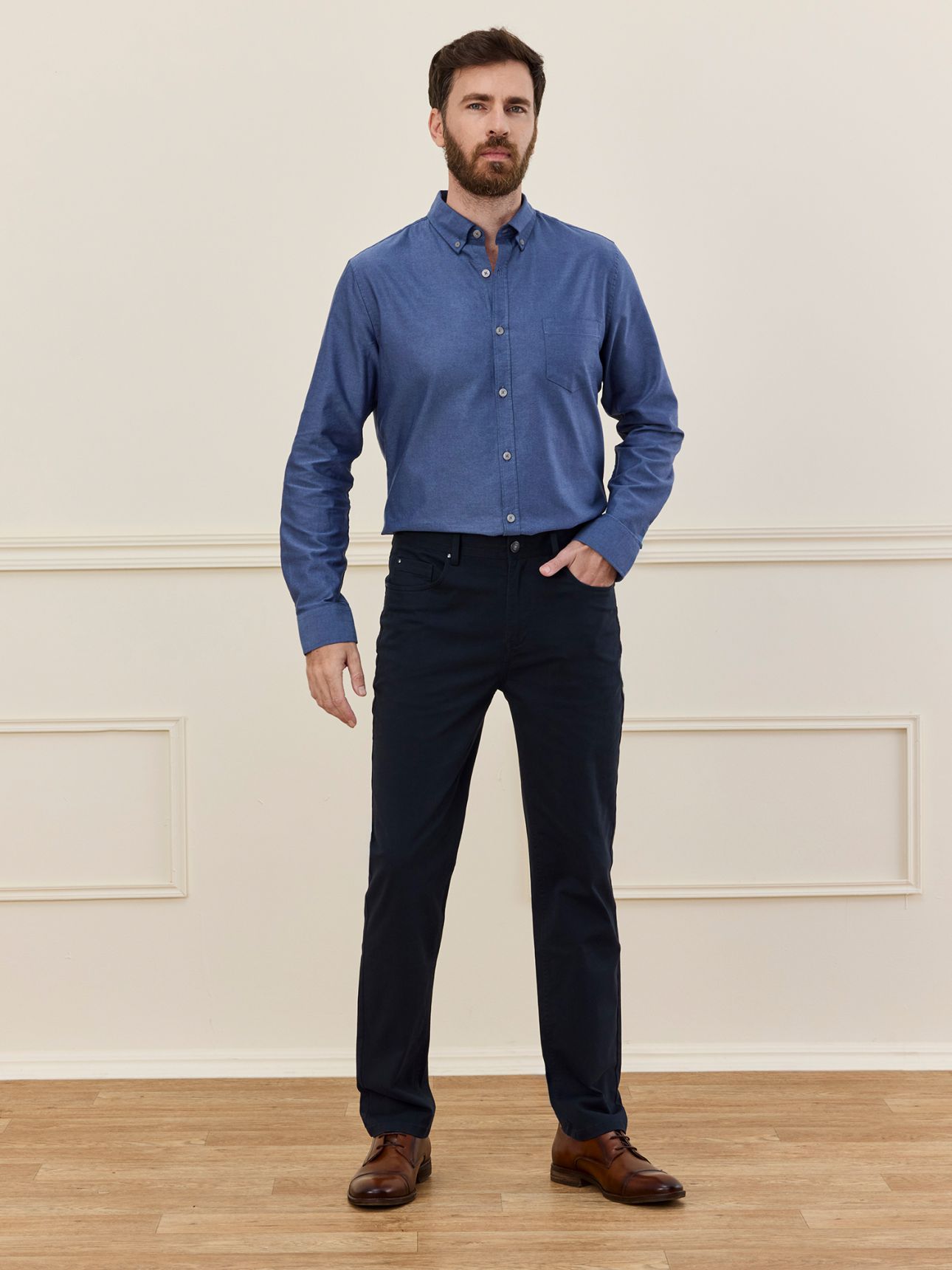 MAX MORETTI מכנסי 5 כיסים בייסיק