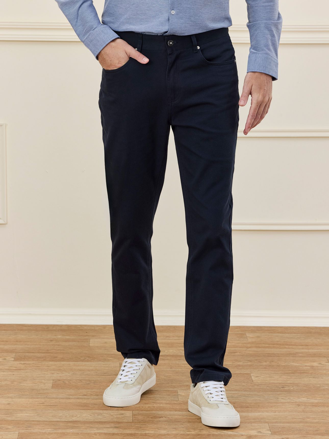 HECHTER PARIS מכנסי 5 כיסים טקסטורה