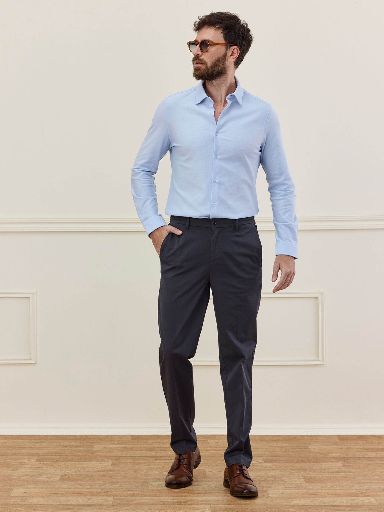 HECHTER PARIS מכנסי צ’ינו EASY CARE