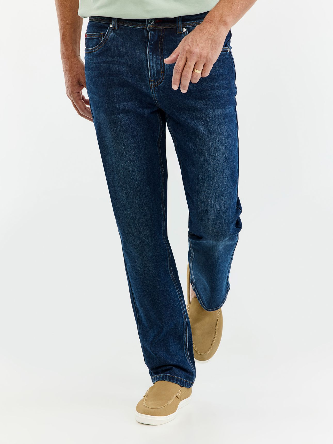 HECHTER PARIS מכנסי ג’ינס מתיח בגזרת בוטקאט