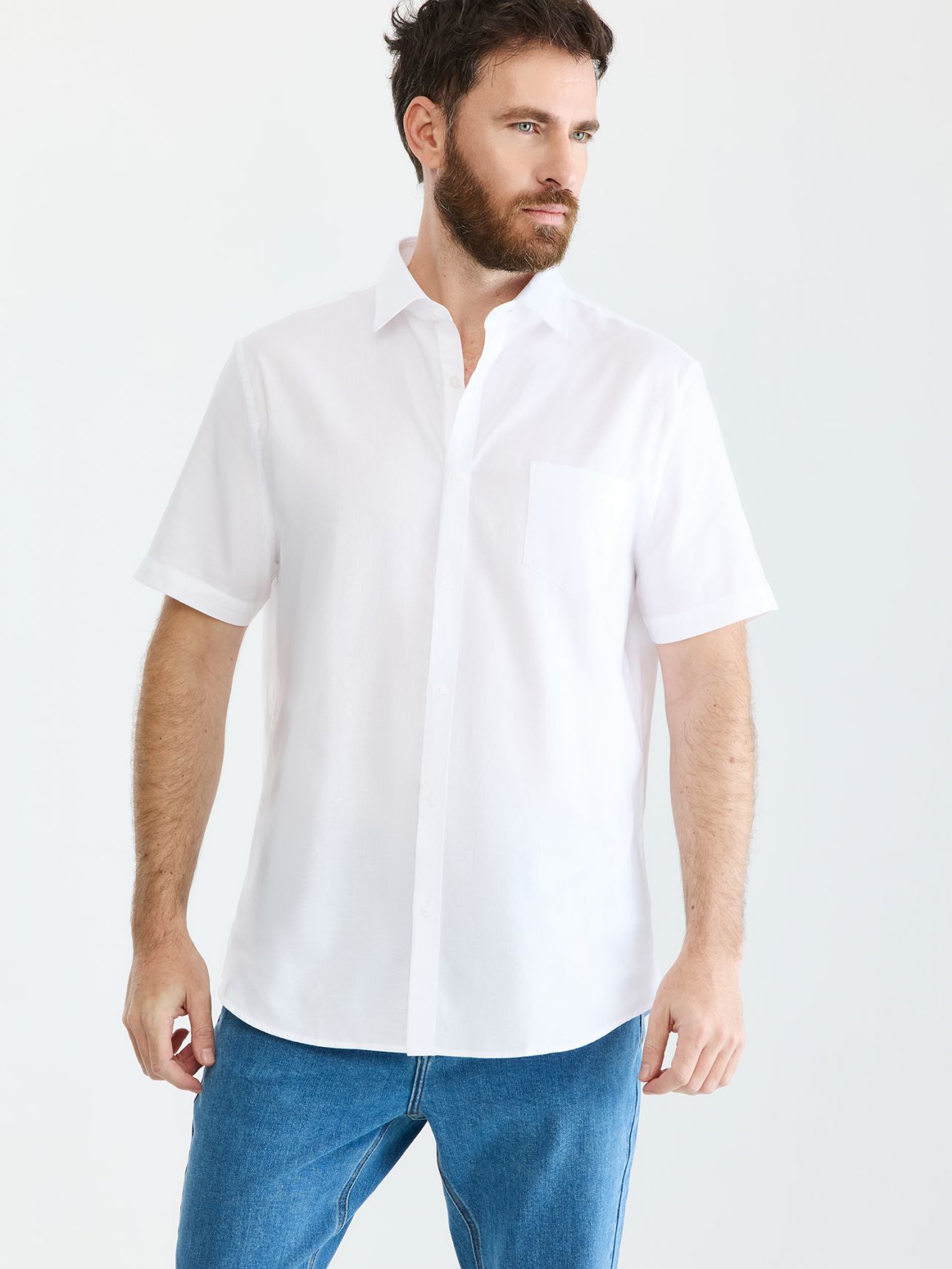 MAX MORETTI חולצה מכופתרת EASY CARE בגזרת רגולר פיט