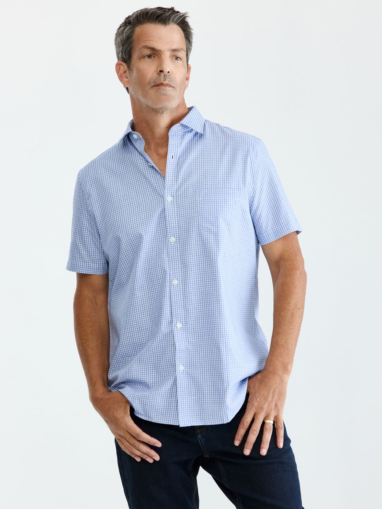 MAX MORETTI חולצה מכופתרת EASY CARE בגזרת רגולר פיט