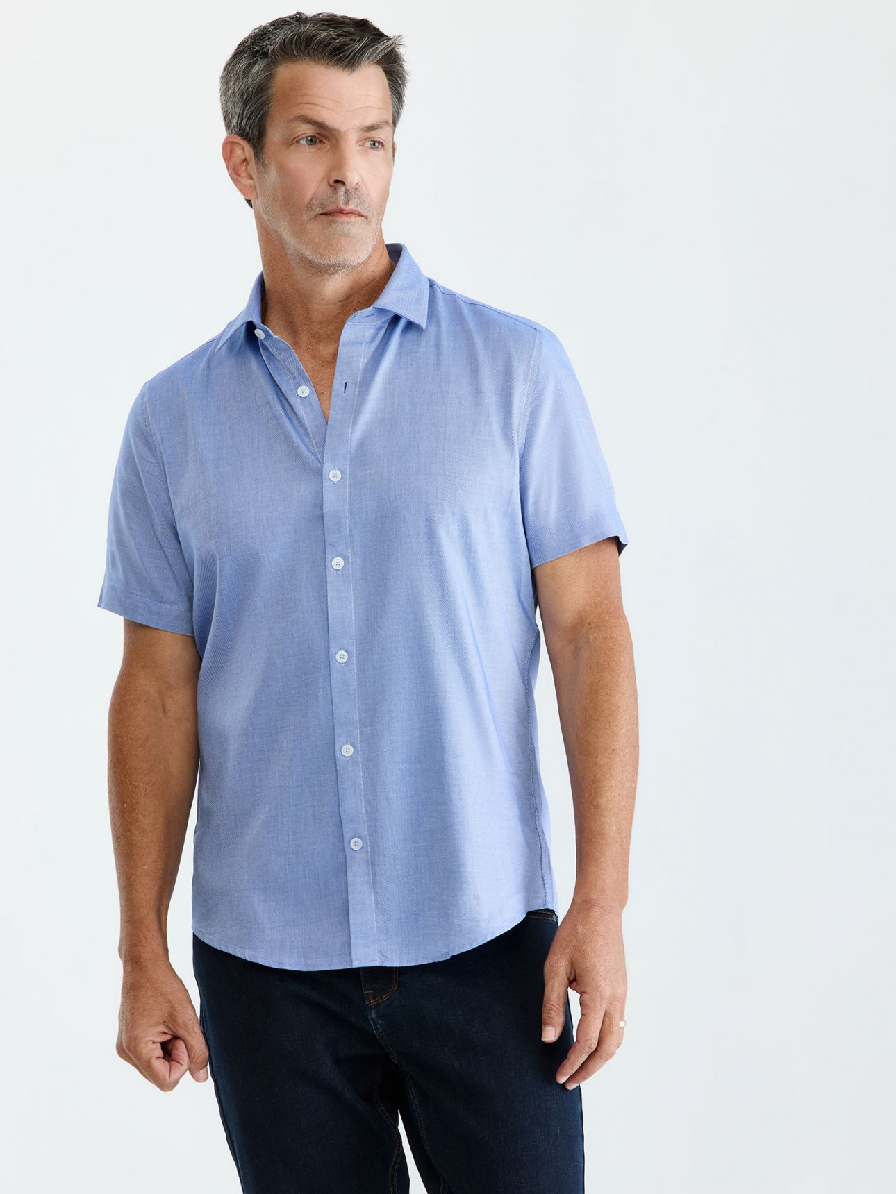 MAX MORETTI חולצה מכופתרת EASY CARE בגזרת סלים פיט