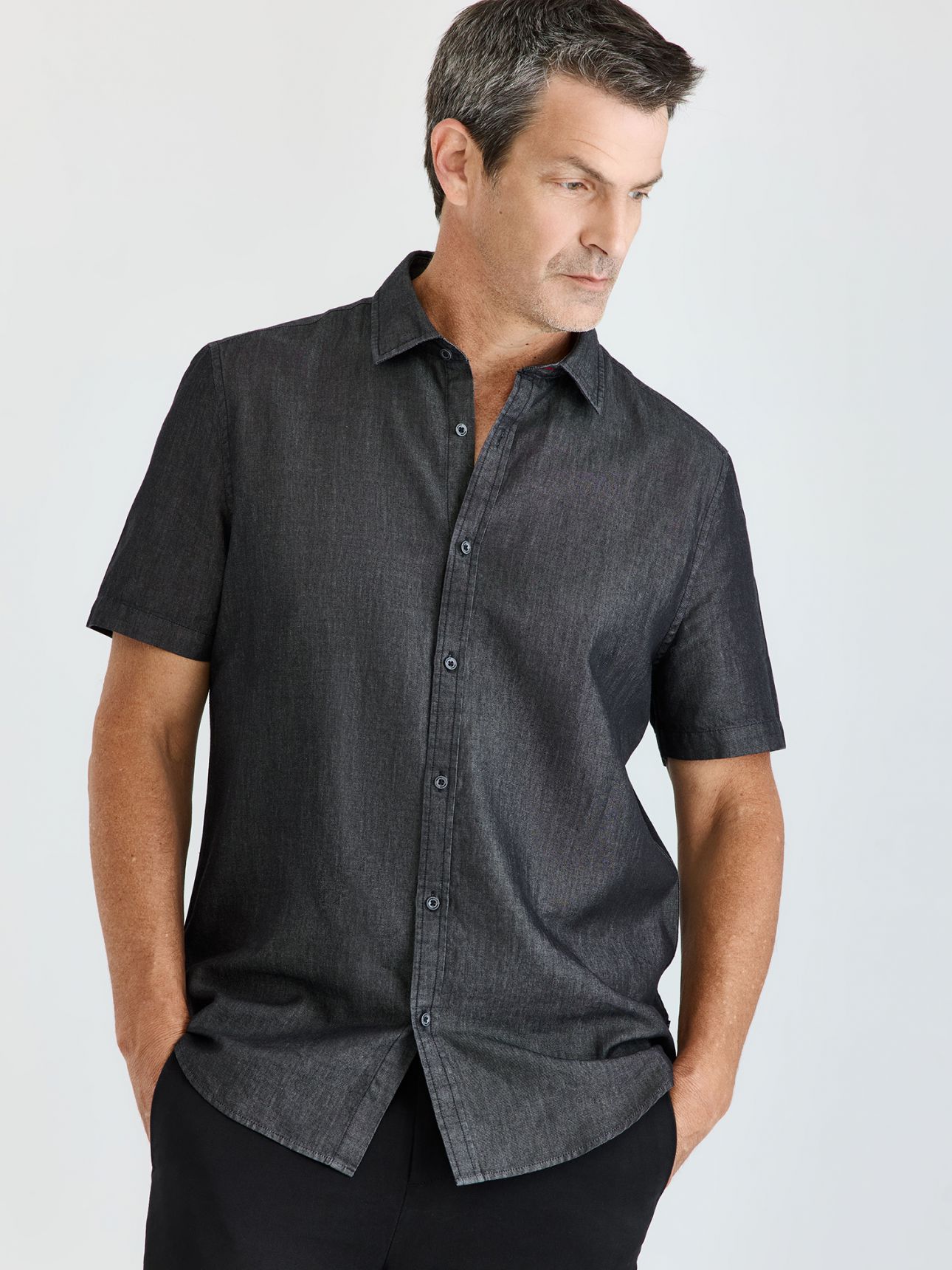 HECHTER PARIS חולצת דנים טנסל שרוול קצר