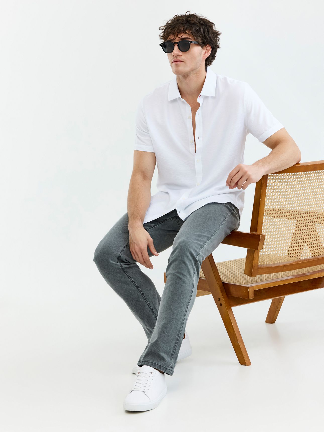 HECHTER PARIS חולצה מבד מודל בגזרת רגולר פיט