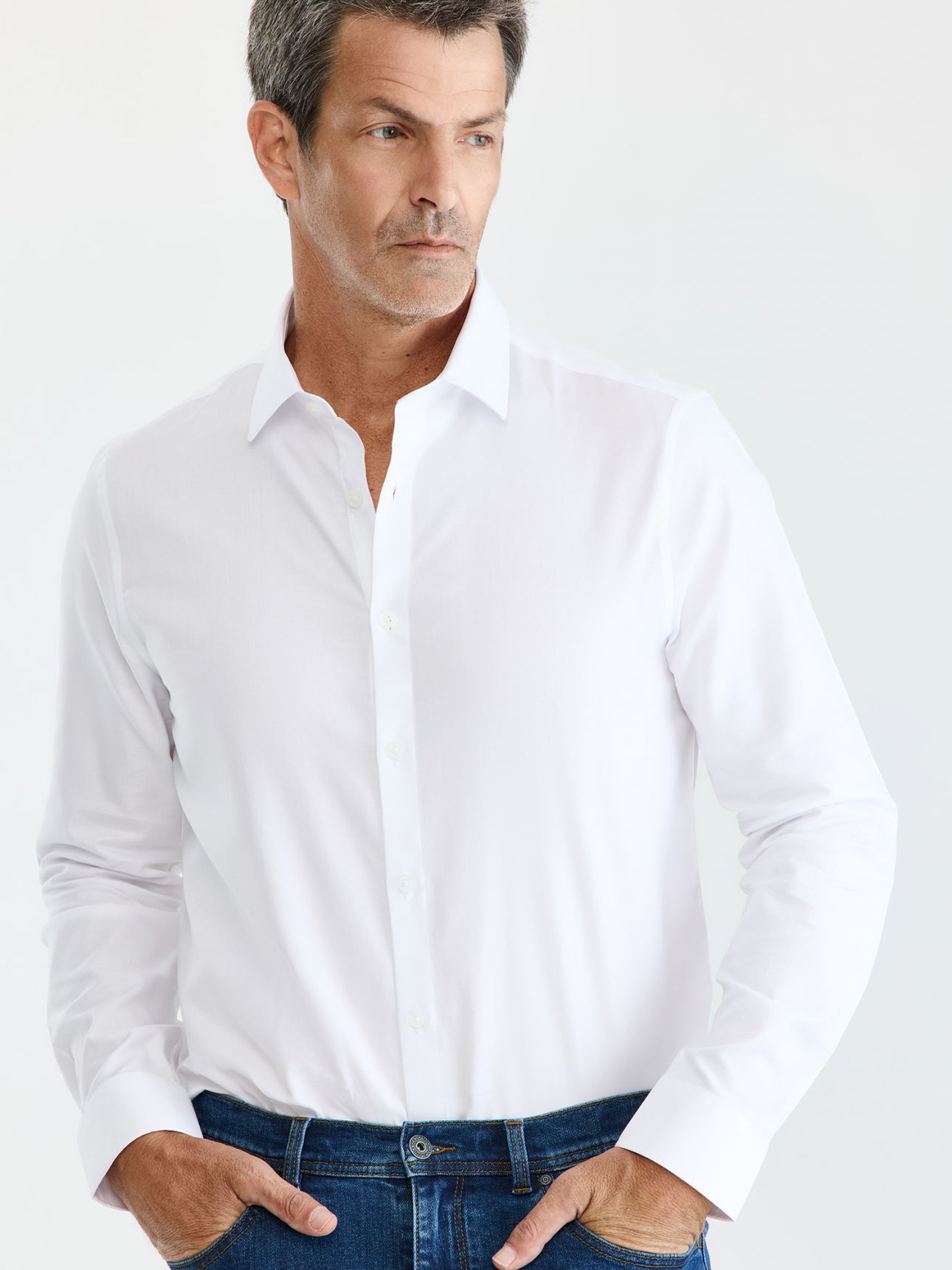 MAX MORETTI חולצת איזיקר בגזרת סלים פיט