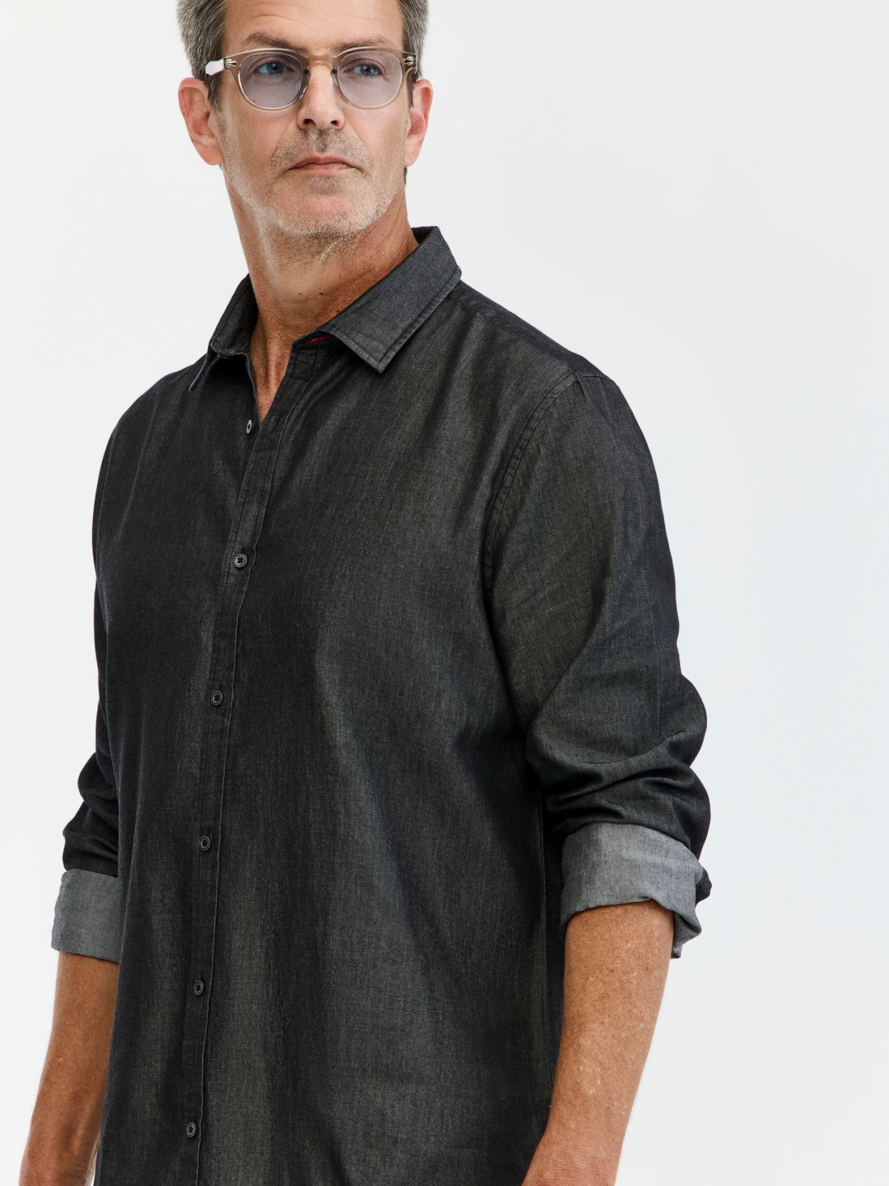 HECHTER PARIS חולצת דנים טנסל שרוול ארוך