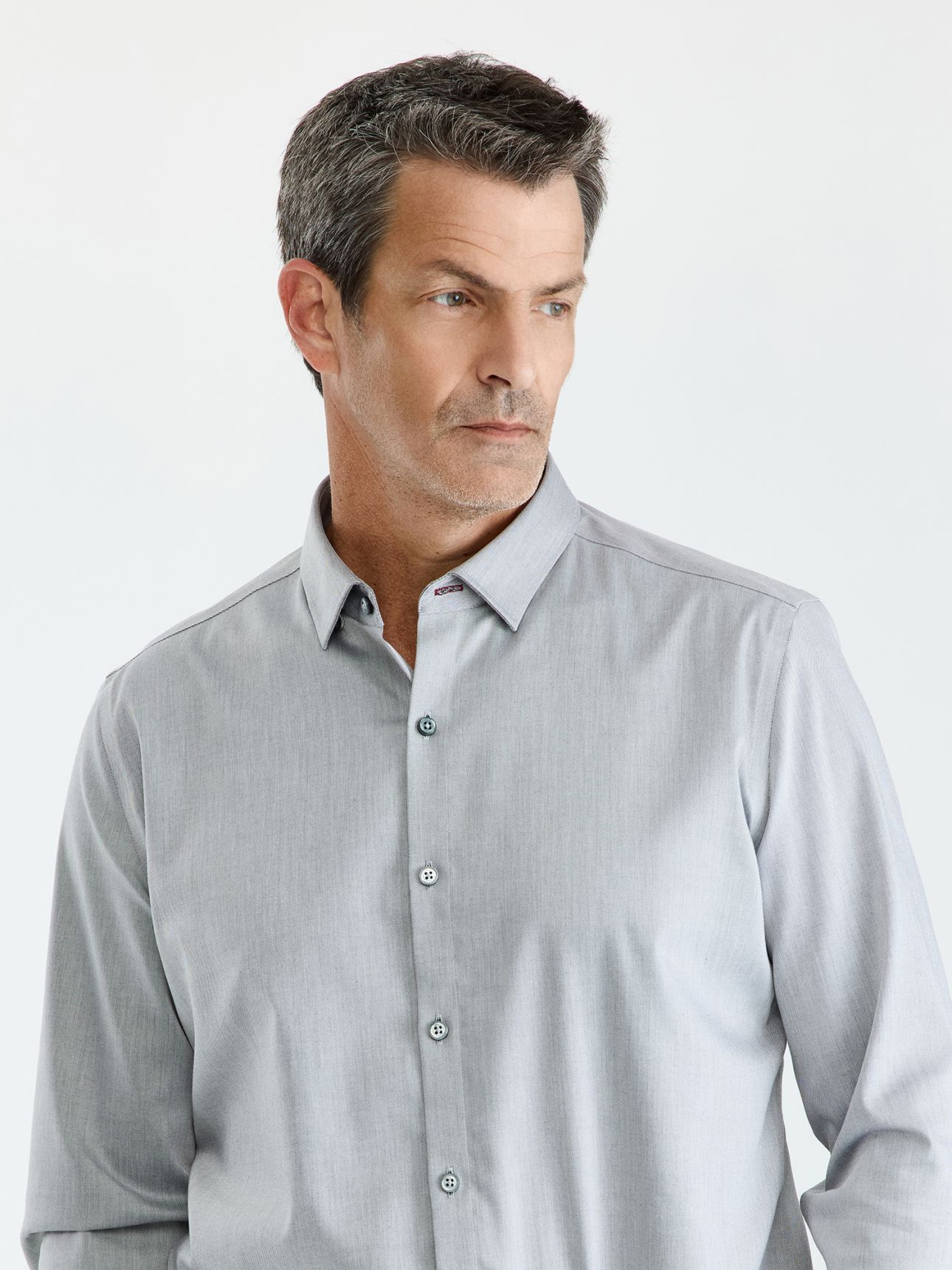 HECHTER PARIS חולצת נון איירון מראה שטוף בגזרת סלים פיט