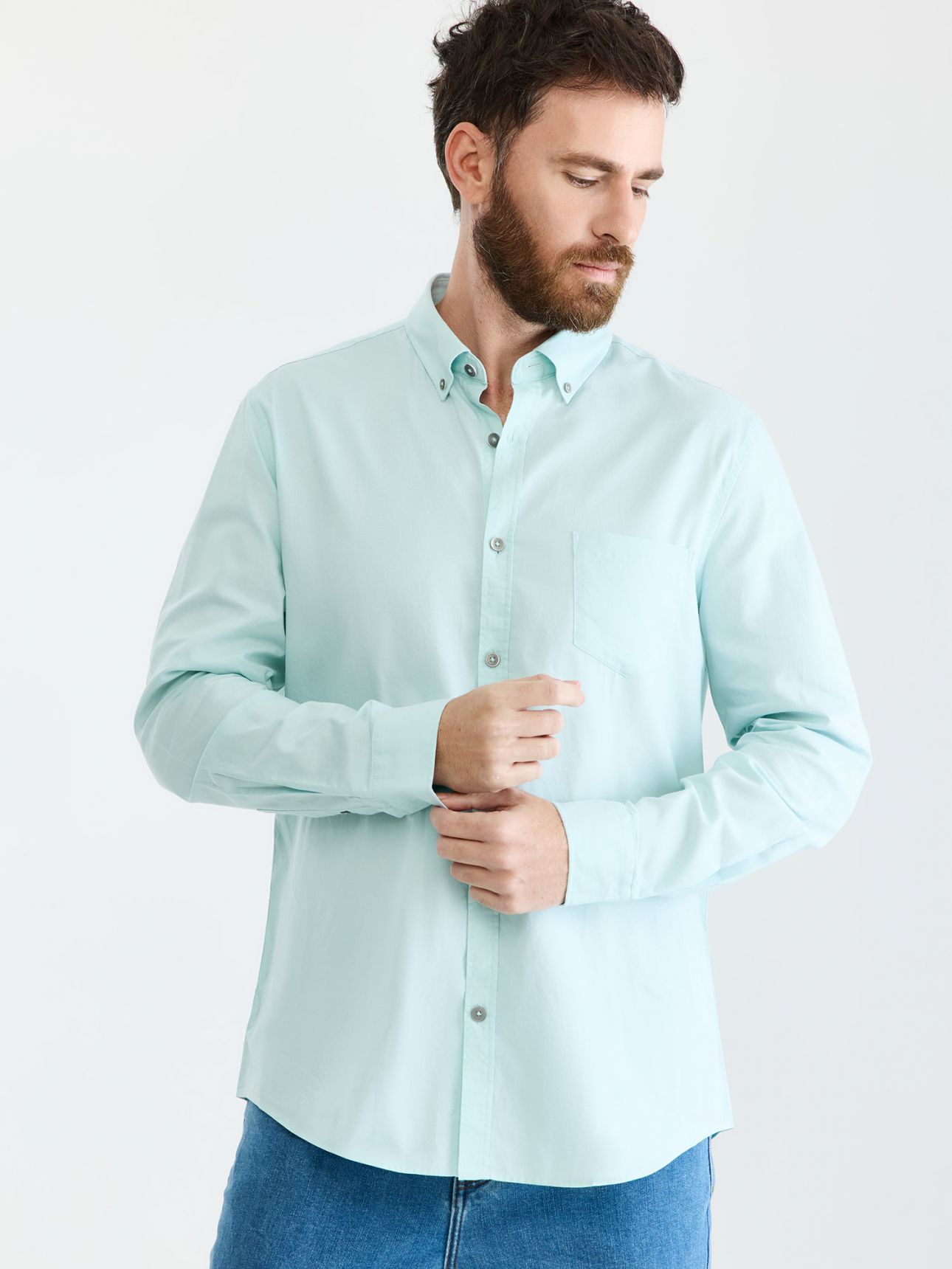 MAX MORETTI חולצה מכופתרת OXFORD בגזרת רגולר פיט