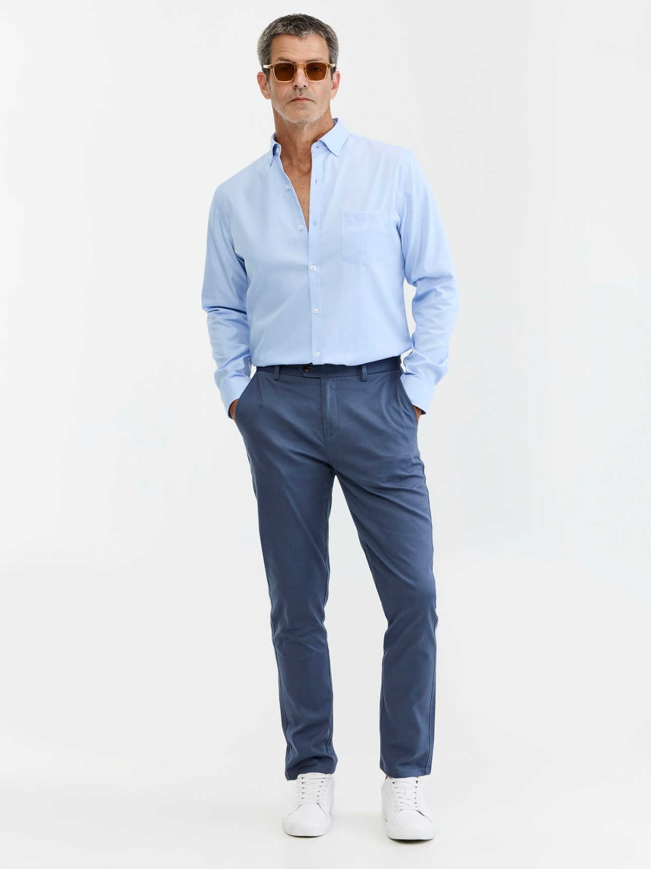 MAX MORETTI חולצה מכופתרת NON IRON ג’קארד בגזרת רגולר פיט