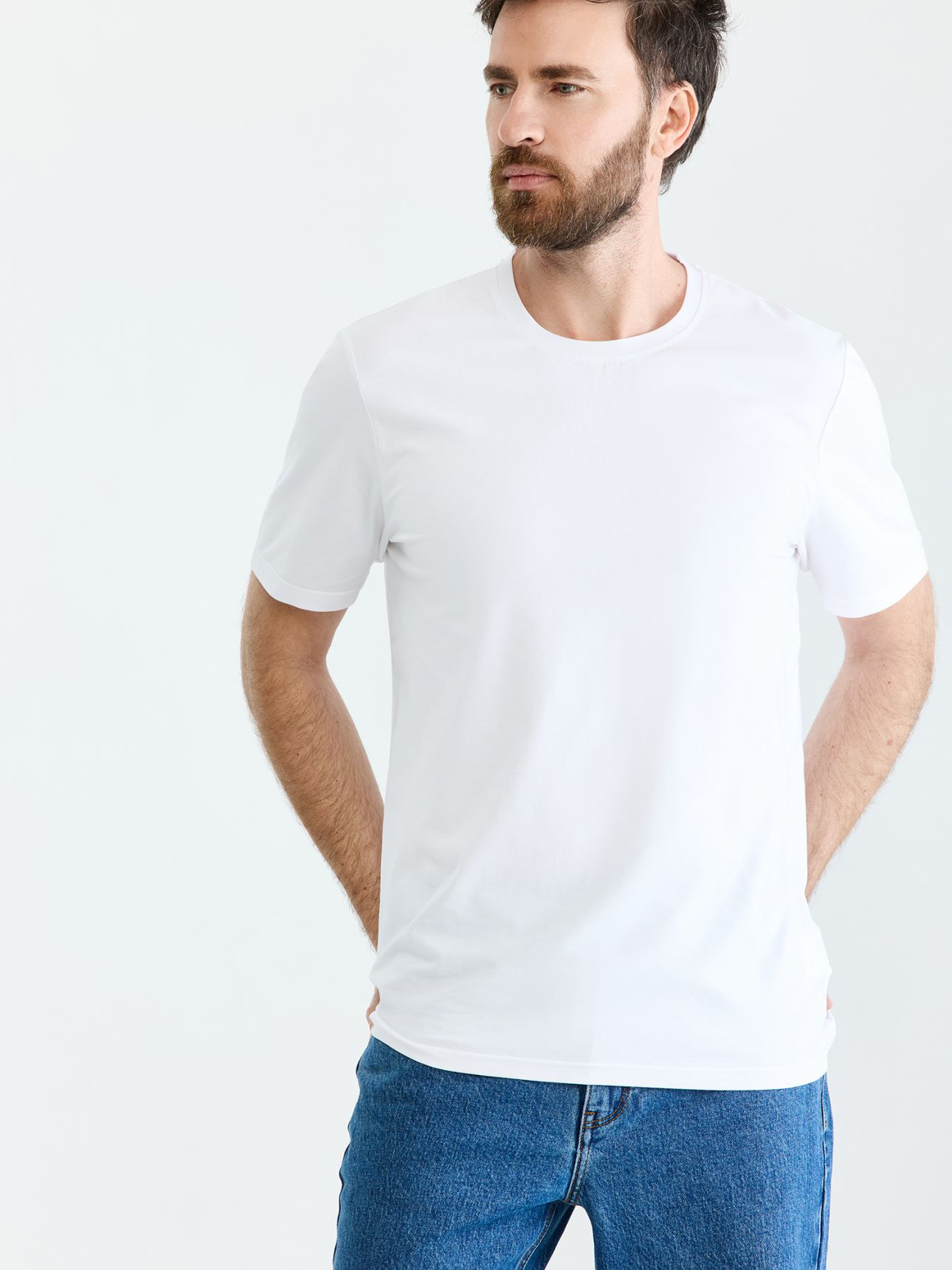 MAX MORETTI חולצת טי שירט כותנה לייקרה