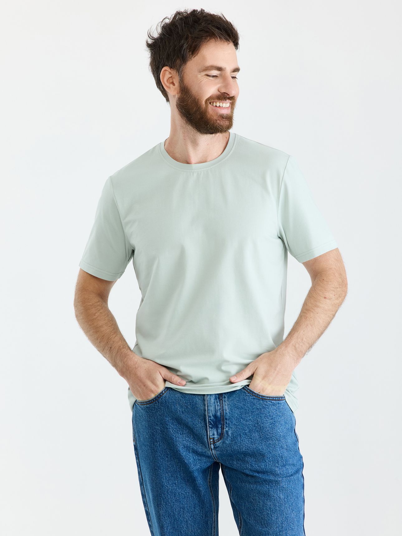 MAX MORETTI חולצת טי שירט כותנה לייקרה