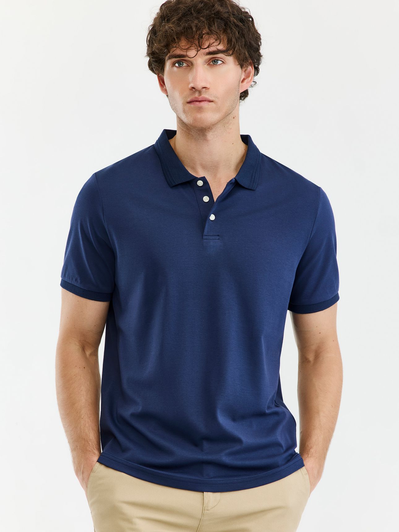 MAX MORETTI חולצת פולו כותנה קרה