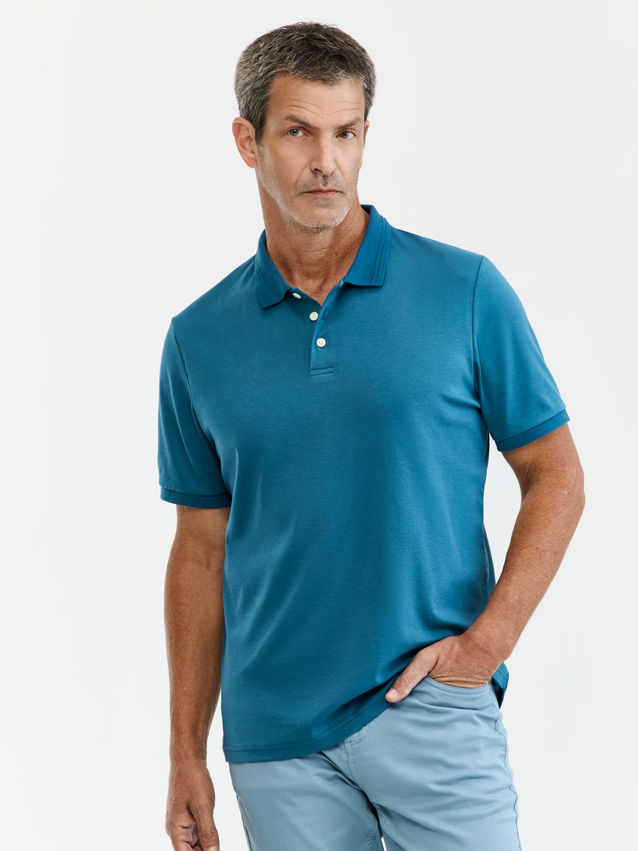 MAX MORETTI חולצת פולו כותנה קרה