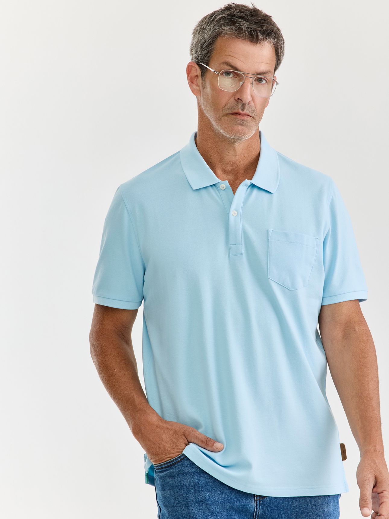 MAX MORETTI חולצת פולו פיקה עם כיס