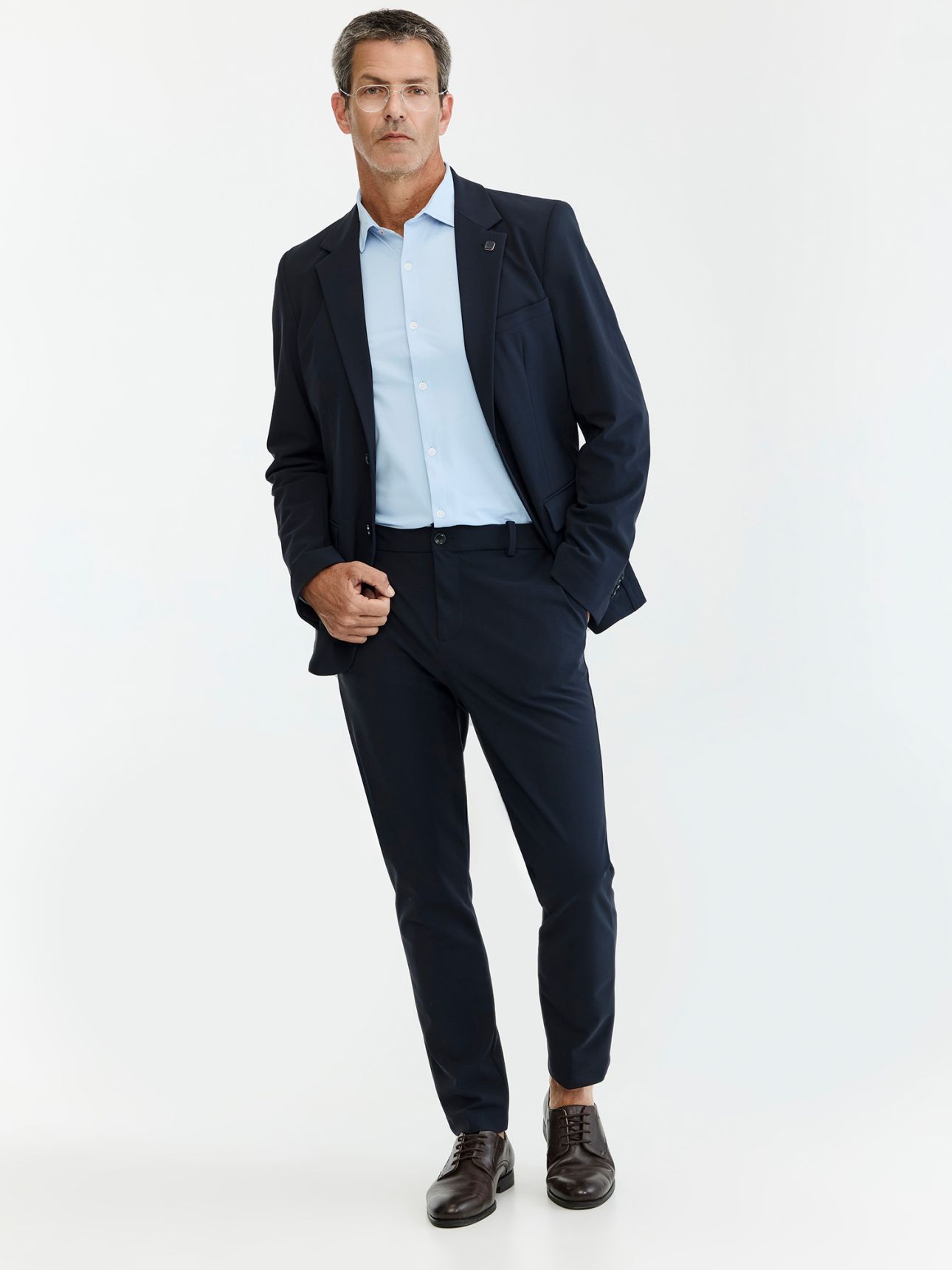 HECHTER PARIS מכנס חליפת טק בגזרת סלים