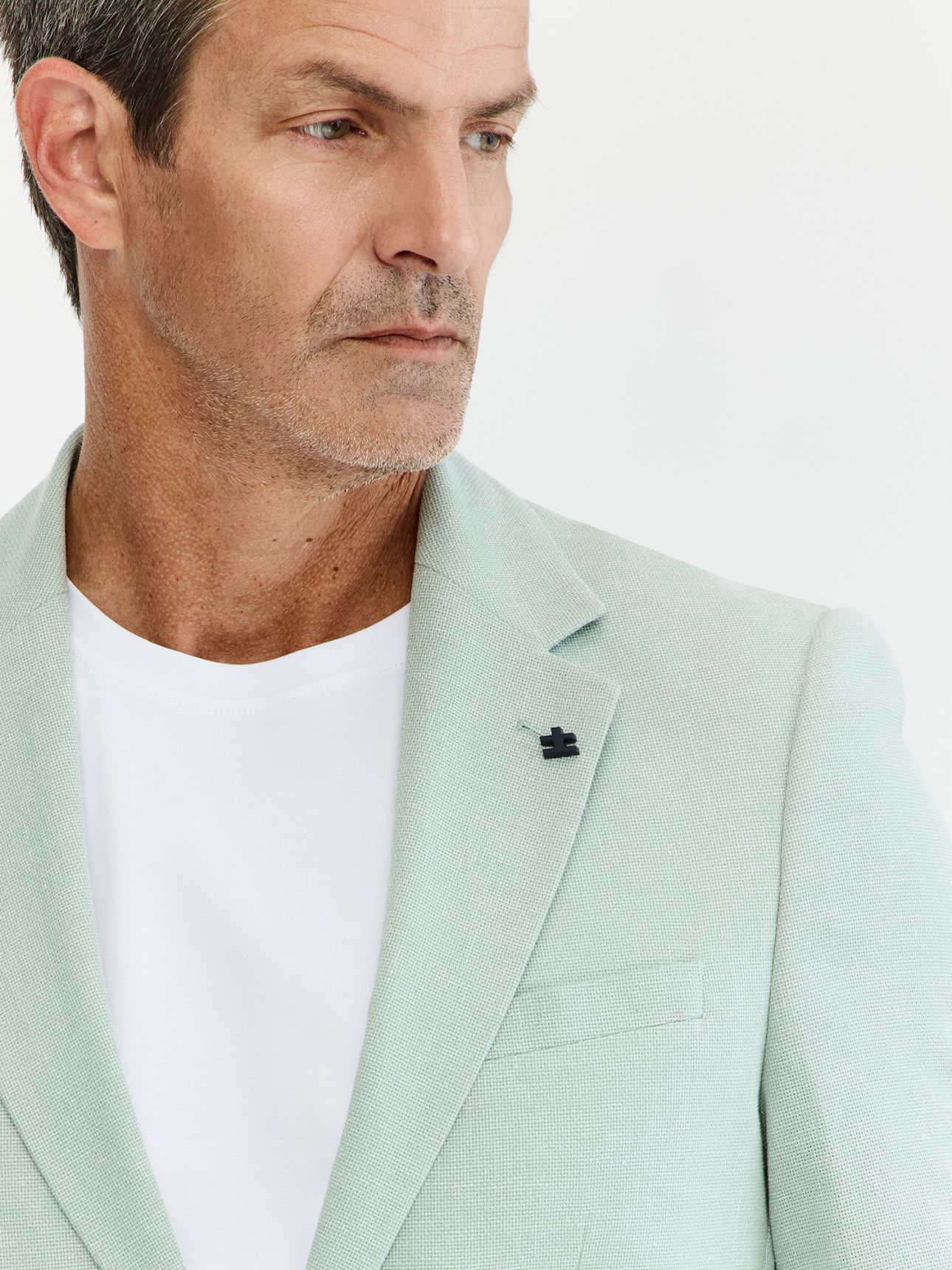 HECHTER PARIS ג’קט חליפה תערובת פשתן בגזרת מודרן פיט