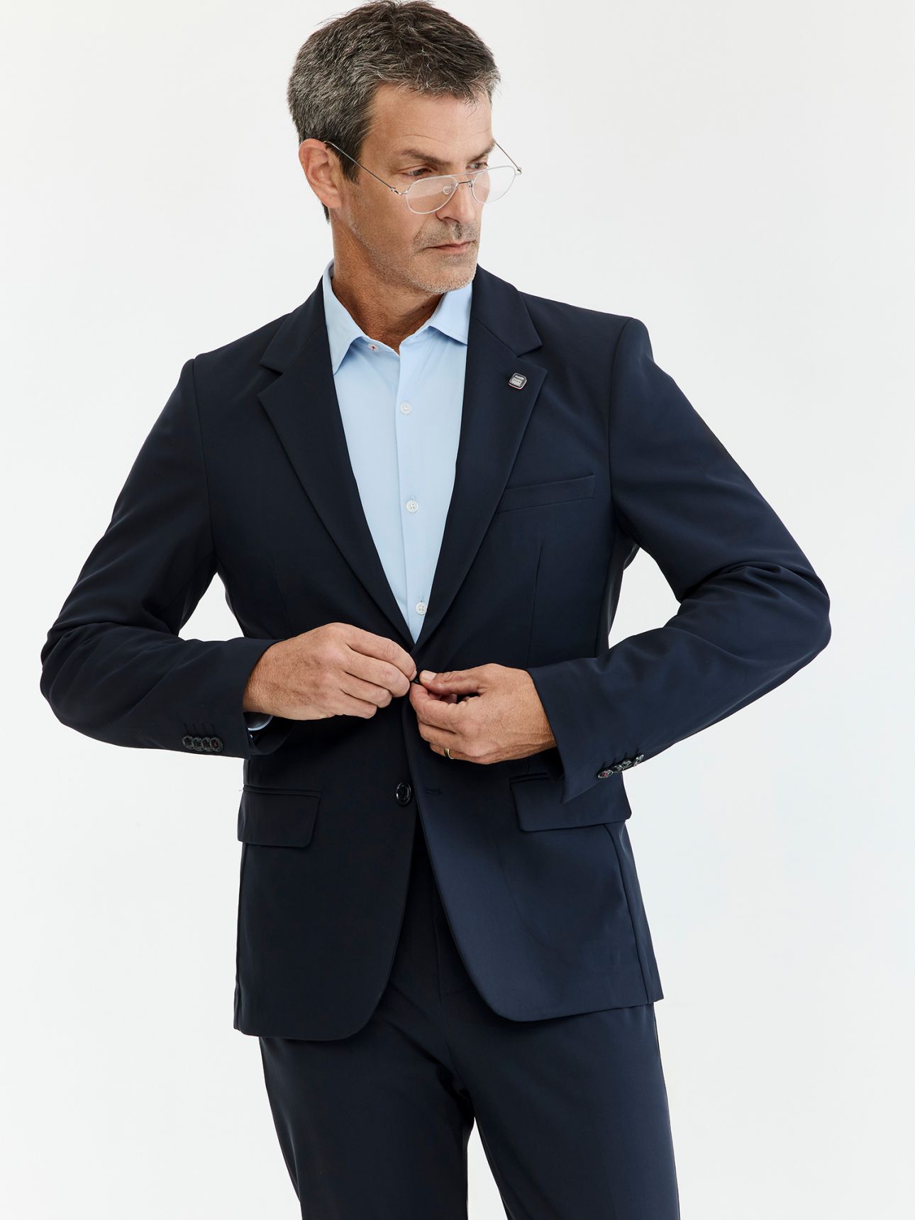 HECHTER PARIS ג’קט חליפת טק בגזרת סלים