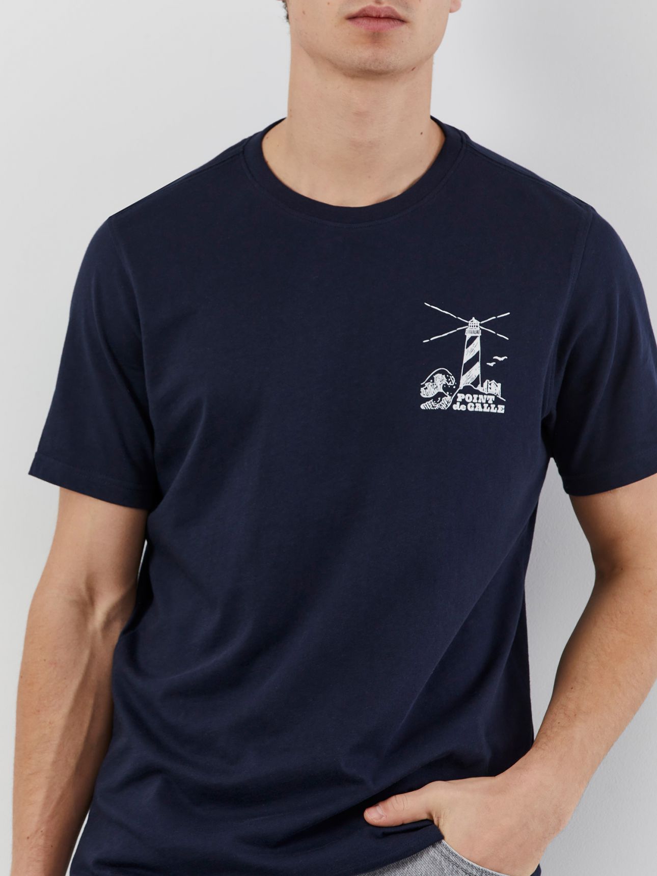 טי שירט קצרה דפוס חוף