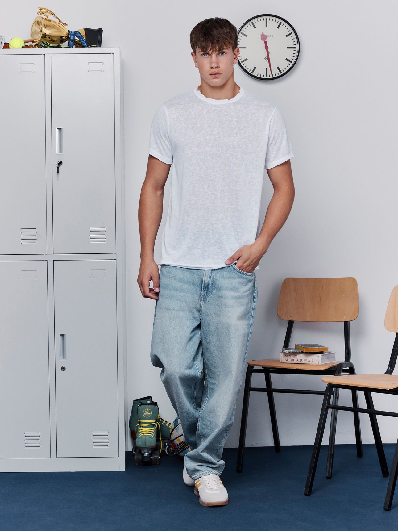 טי שירט במראה פשתן BASIC