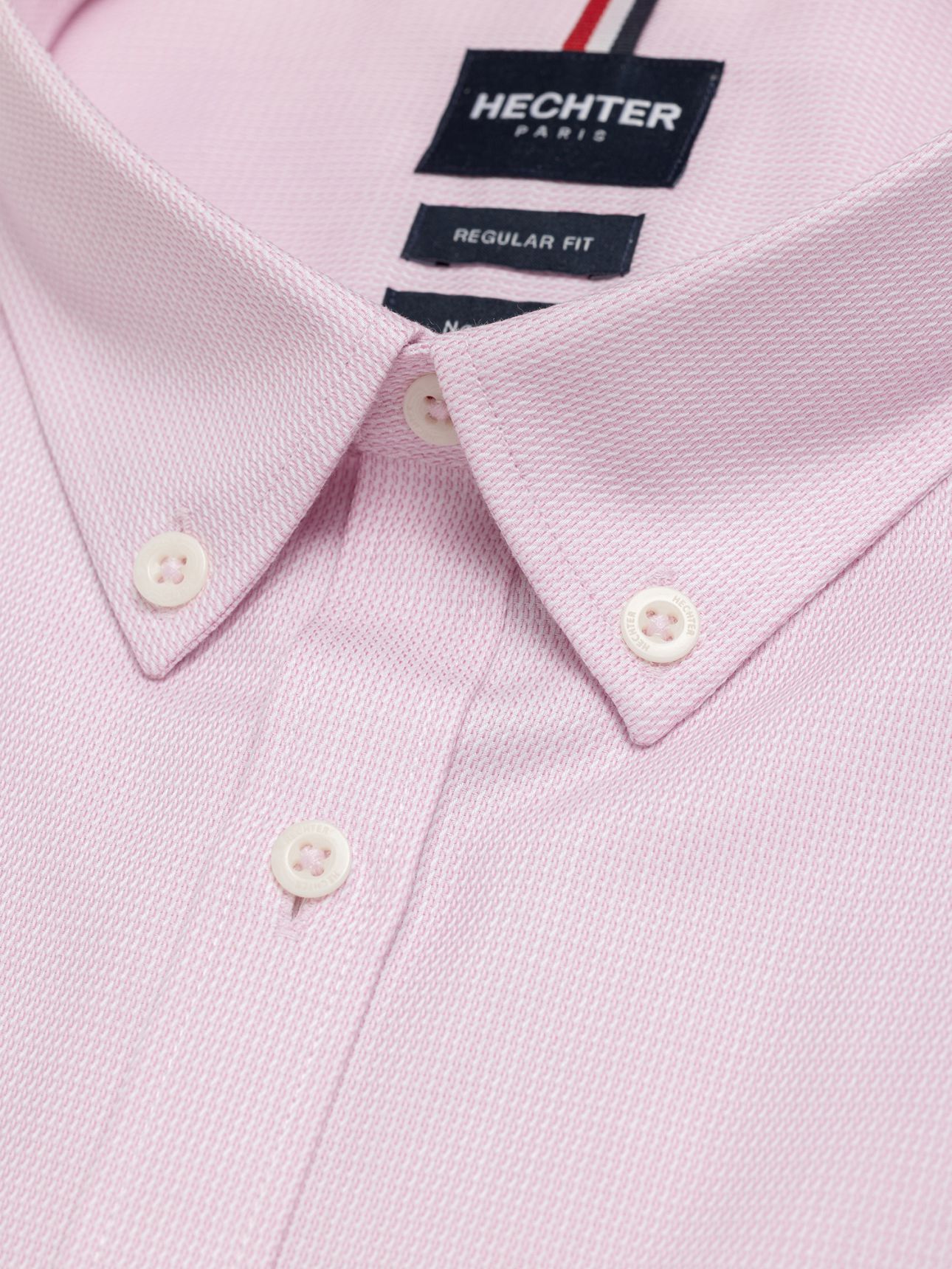 HECHTER PARIS חולצה מכופתרת נון איירון Regular fit ז’קארד