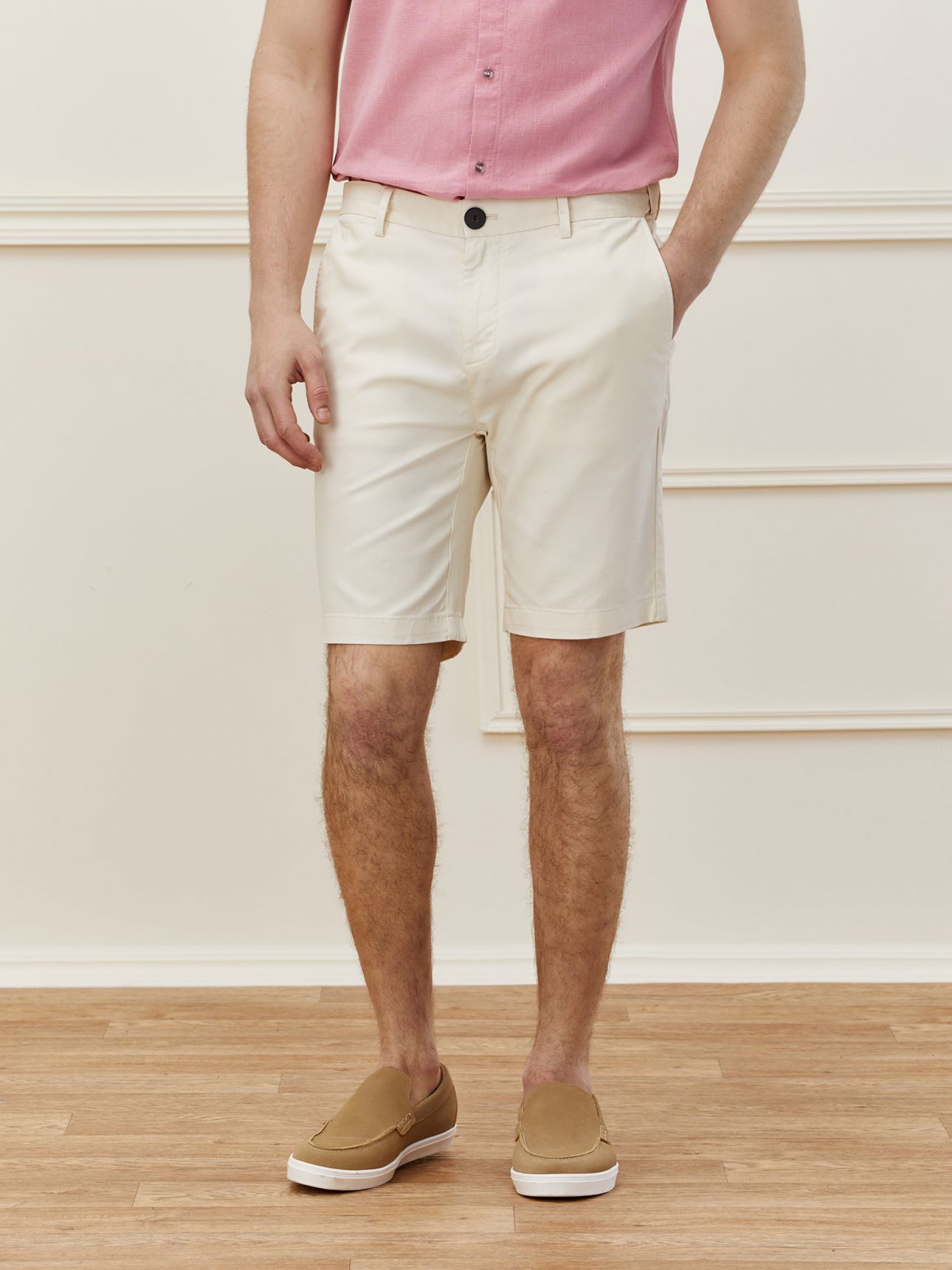 HECHTER PARIS מכנסי ברמודה כותנה ליוסל