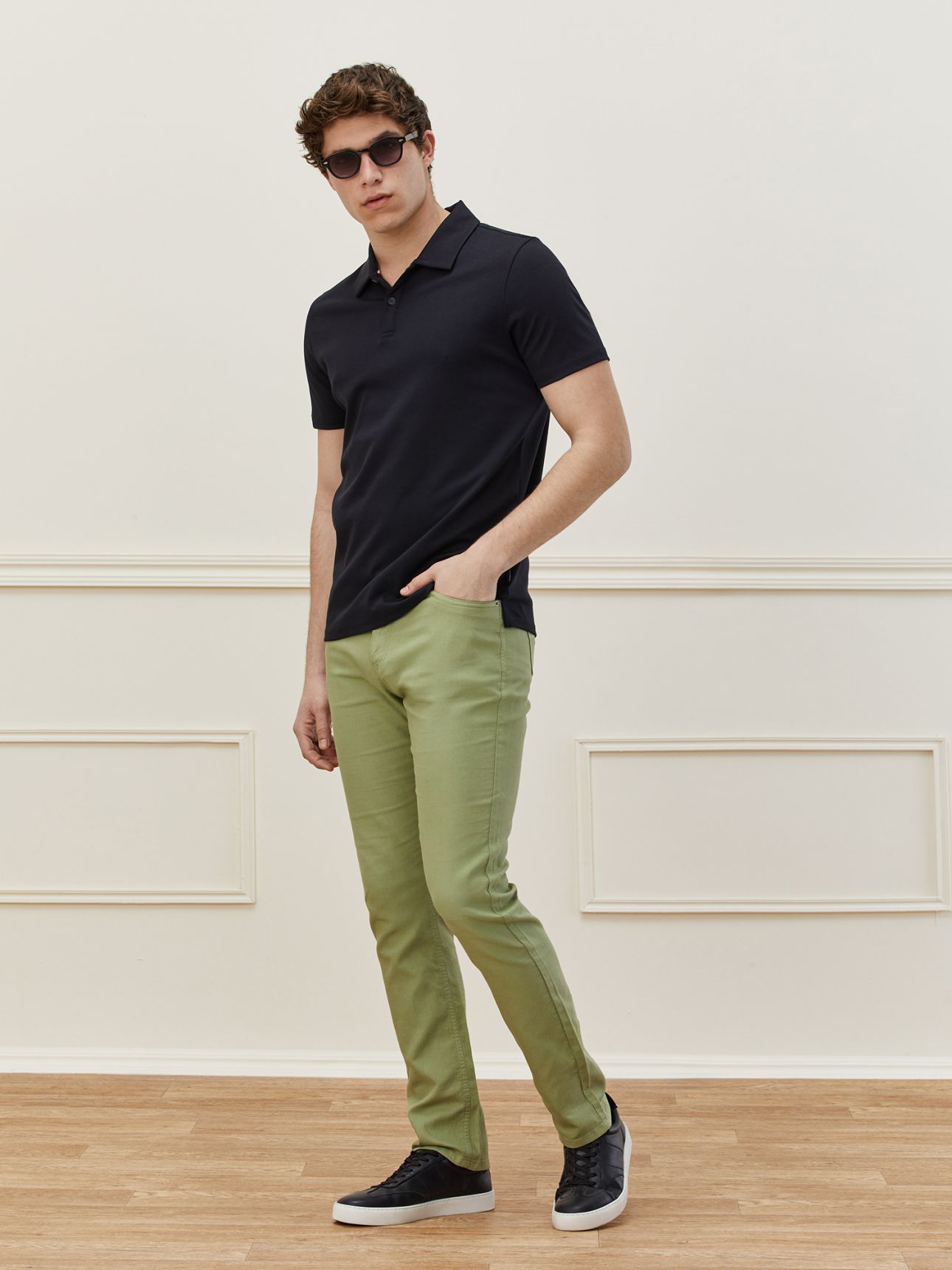 HECHTER PARIS מכנסי חמש כיסים בגזרה ישרה