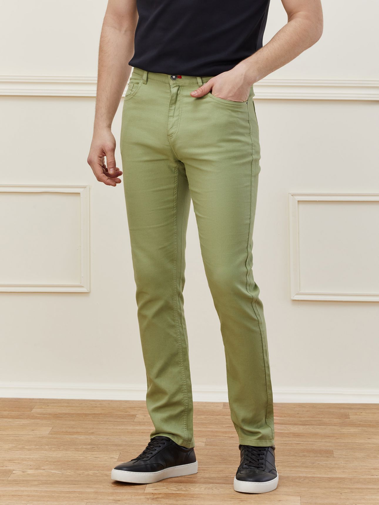 HECHTER PARIS מכנסי חמש כיסים בגזרה ישרה