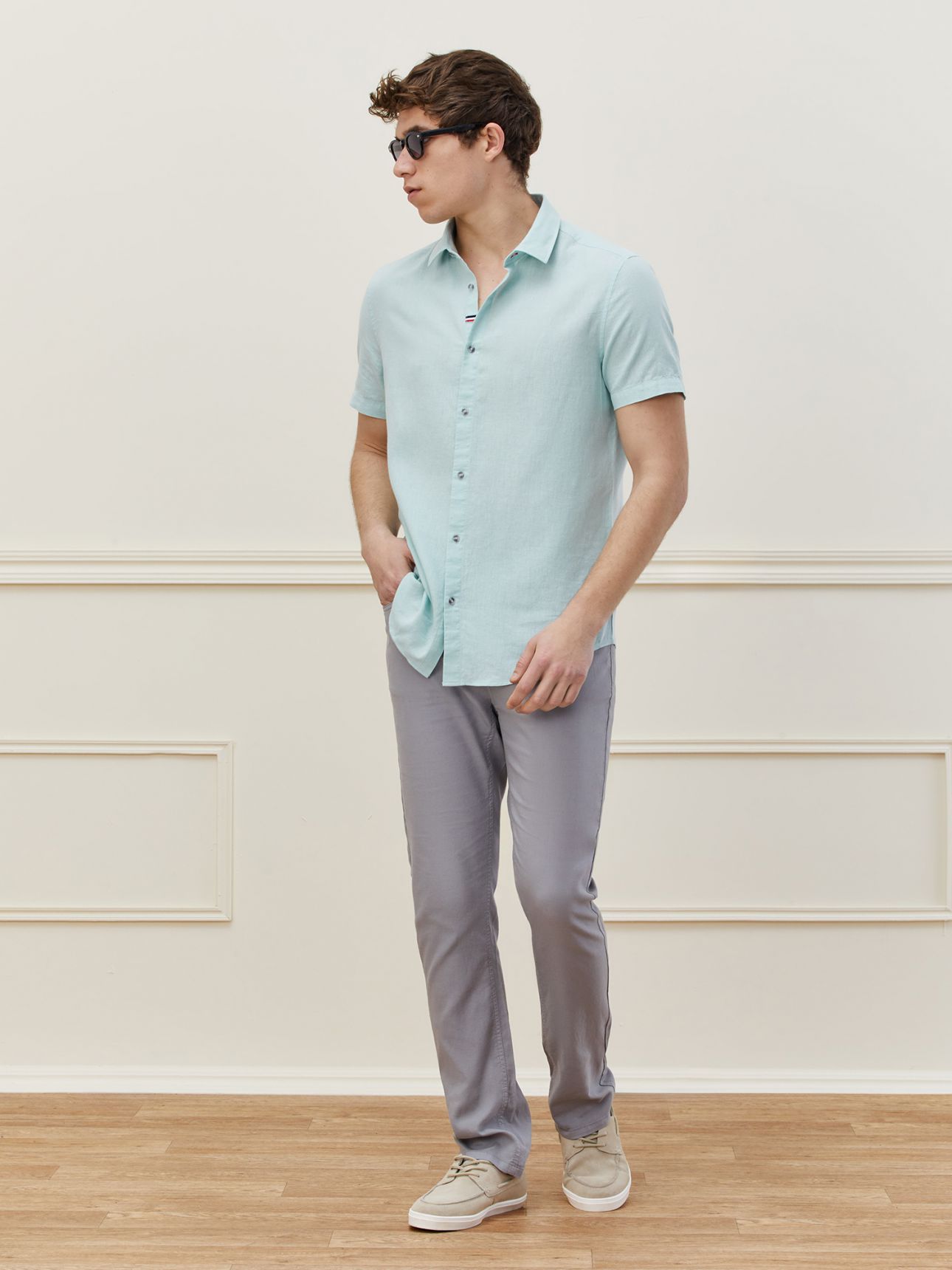 HECHTER PARIS מכנסי חמש כיסים בגזרה ישרה