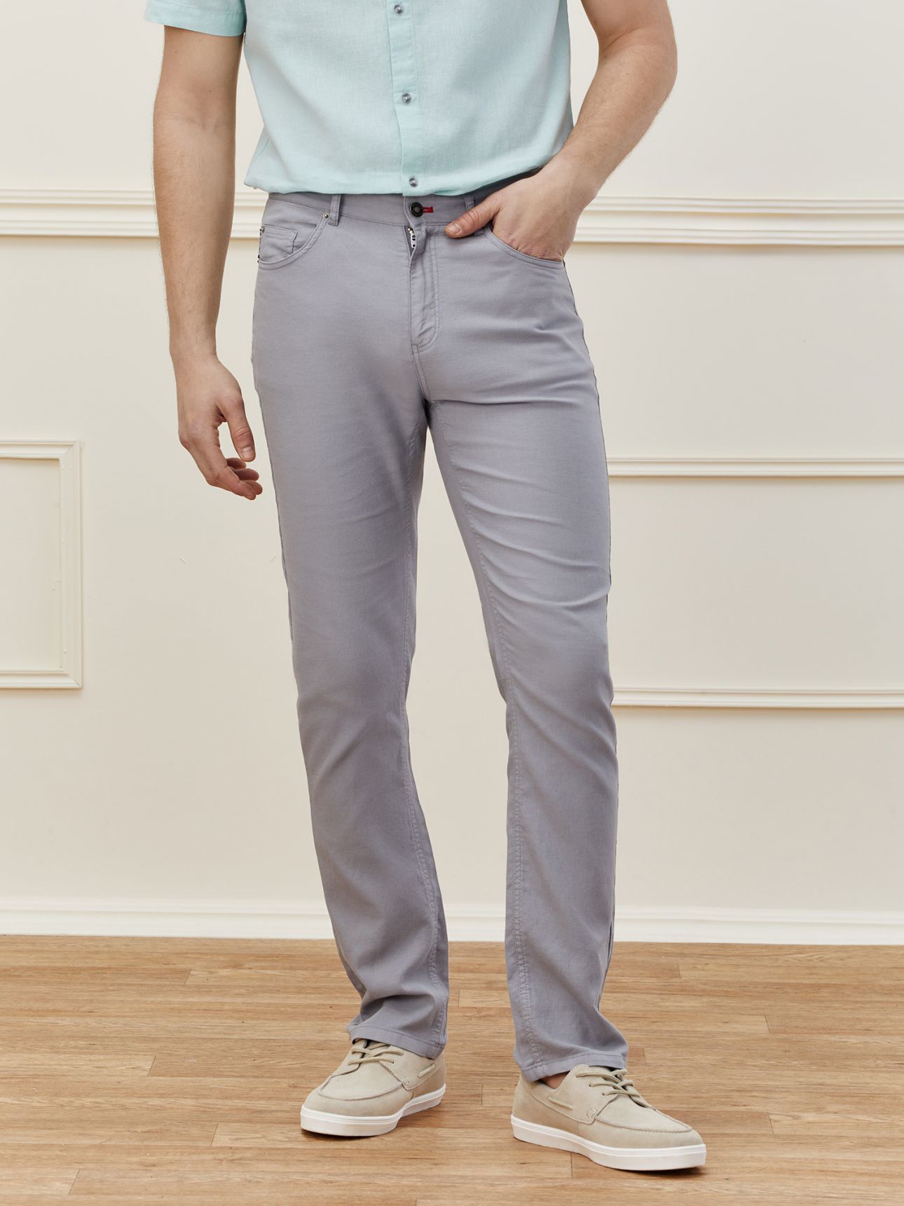 HECHTER PARIS מכנסי חמש כיסים בגזרה ישרה