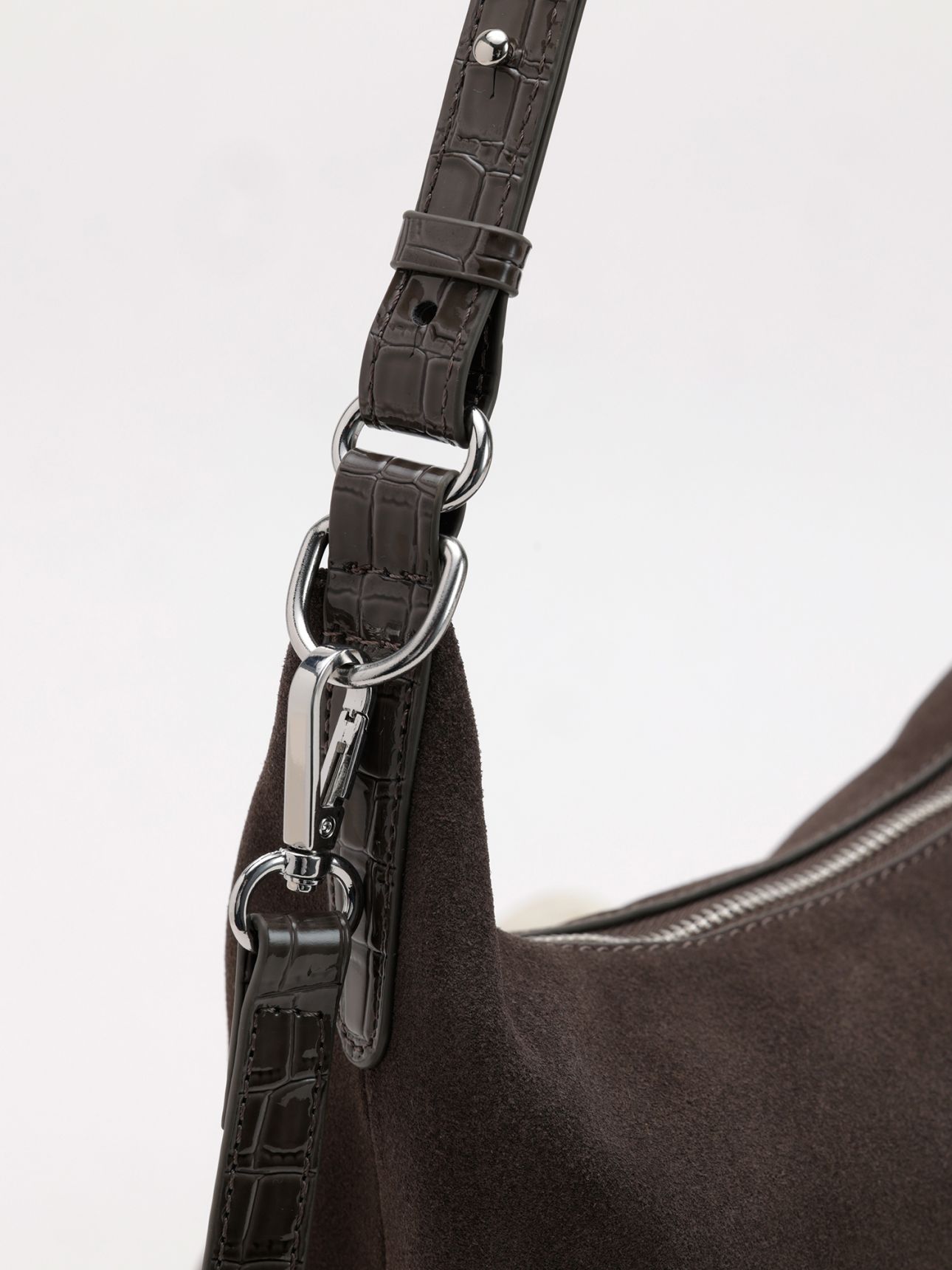 תיק כתף זמש אבזם
