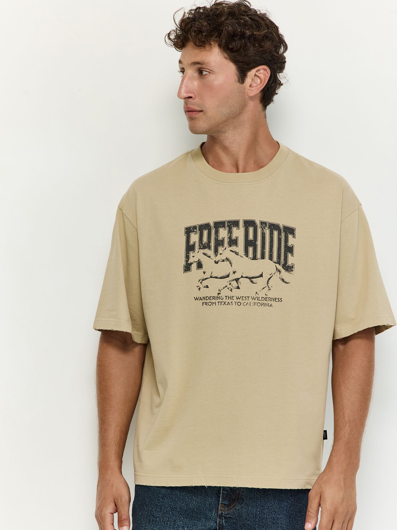 טי שירט שטופה FREE RIDE