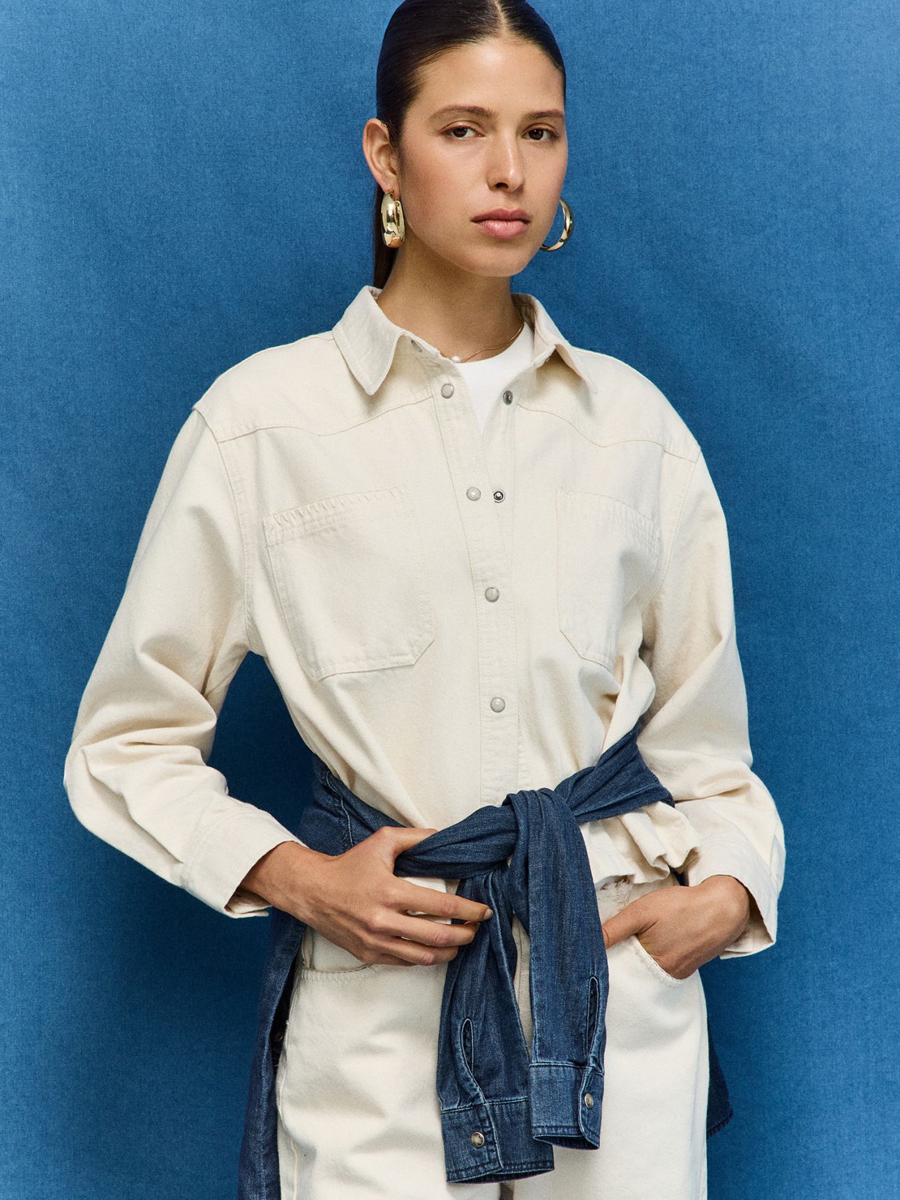 חולצת ג’ינס בהירה OVERSIZE