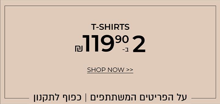 טי שירט 2 ב 119.90